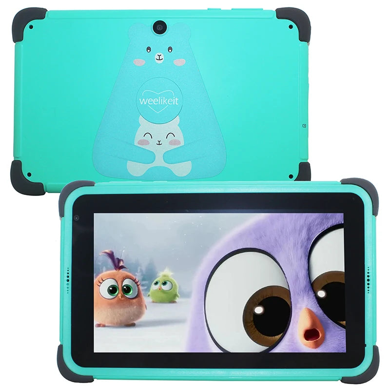 Tablette enfant Weelikeit 8 pouces Android 11 1280x800 IPS 2 Go 32 Go Quad Core 4500 mAh Wi-Fi avec support