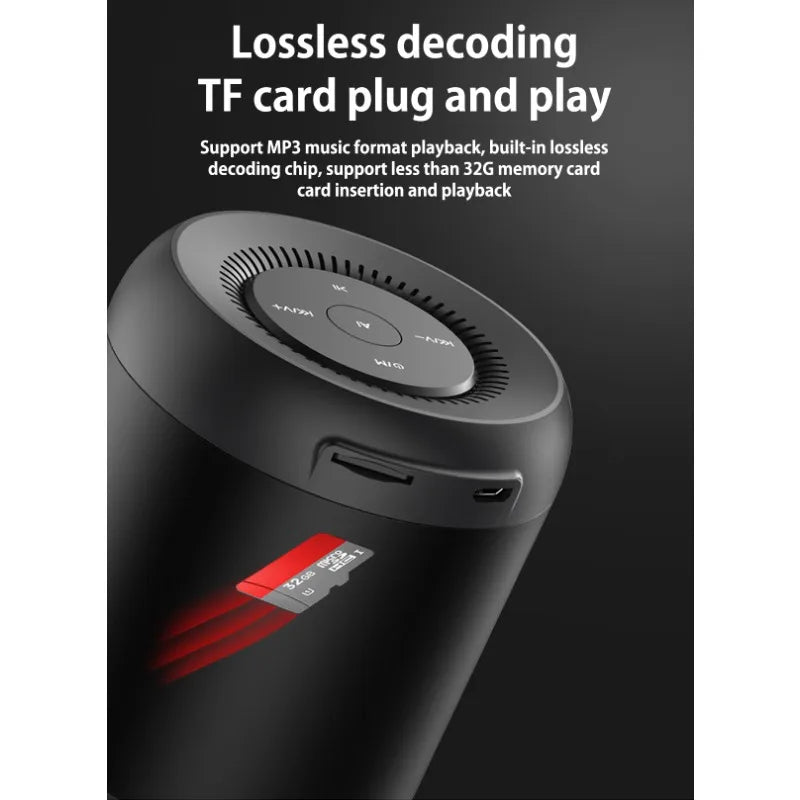 Enceinte Bluetooth sans fil, commande vocale artificielle intelligente, carte d'insertion, petit audio, téléphone portable, ordinateur de bureau