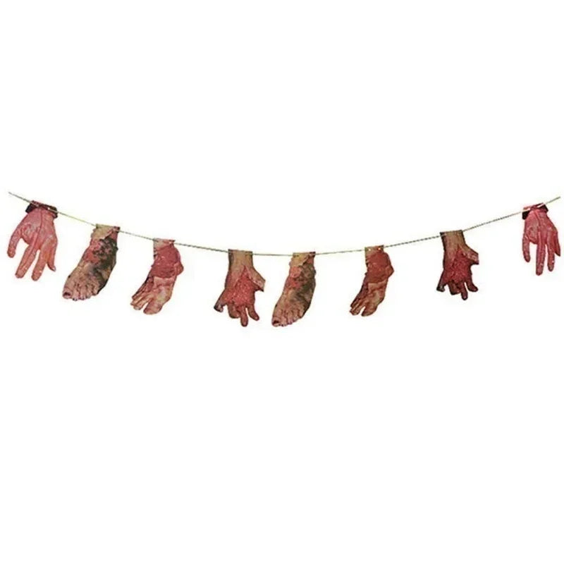 Halloween Decoration Horror House Bloody Weapons Garland Banner Halloween Bar Club Zombie Vampire Party Decorations Supplies