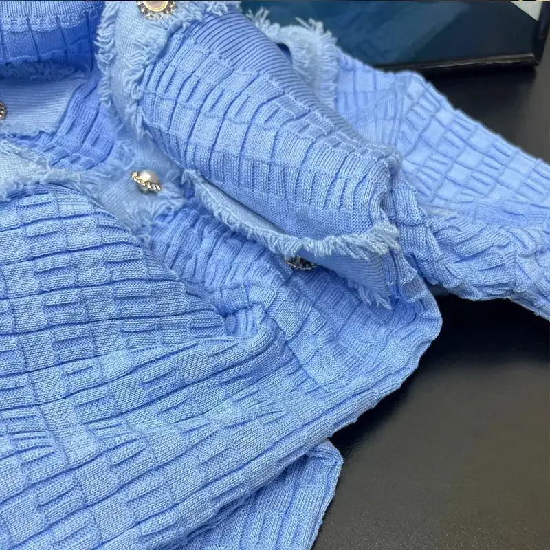 YuooMuoo 2025 New Arrival Women Knitted Long Dress Elegant V-neck Single-breasted Split Sweater Dress Office Lady Vestidos - Lootquake