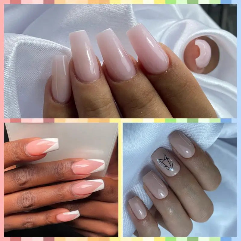 VENALISA - Gel de construcción rápida de 7,5 ml, semitransparente, gel fortalecedor para uñas, secado rápido, UV LED, color nude, rosa