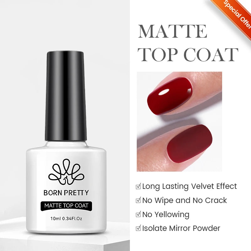 BORN PRETTY 10ml Reflective Glitter Gel Nail Polish Carat Mirage Sparkling Color Shine UV LED Soak Off Semi-Permanant Varnish