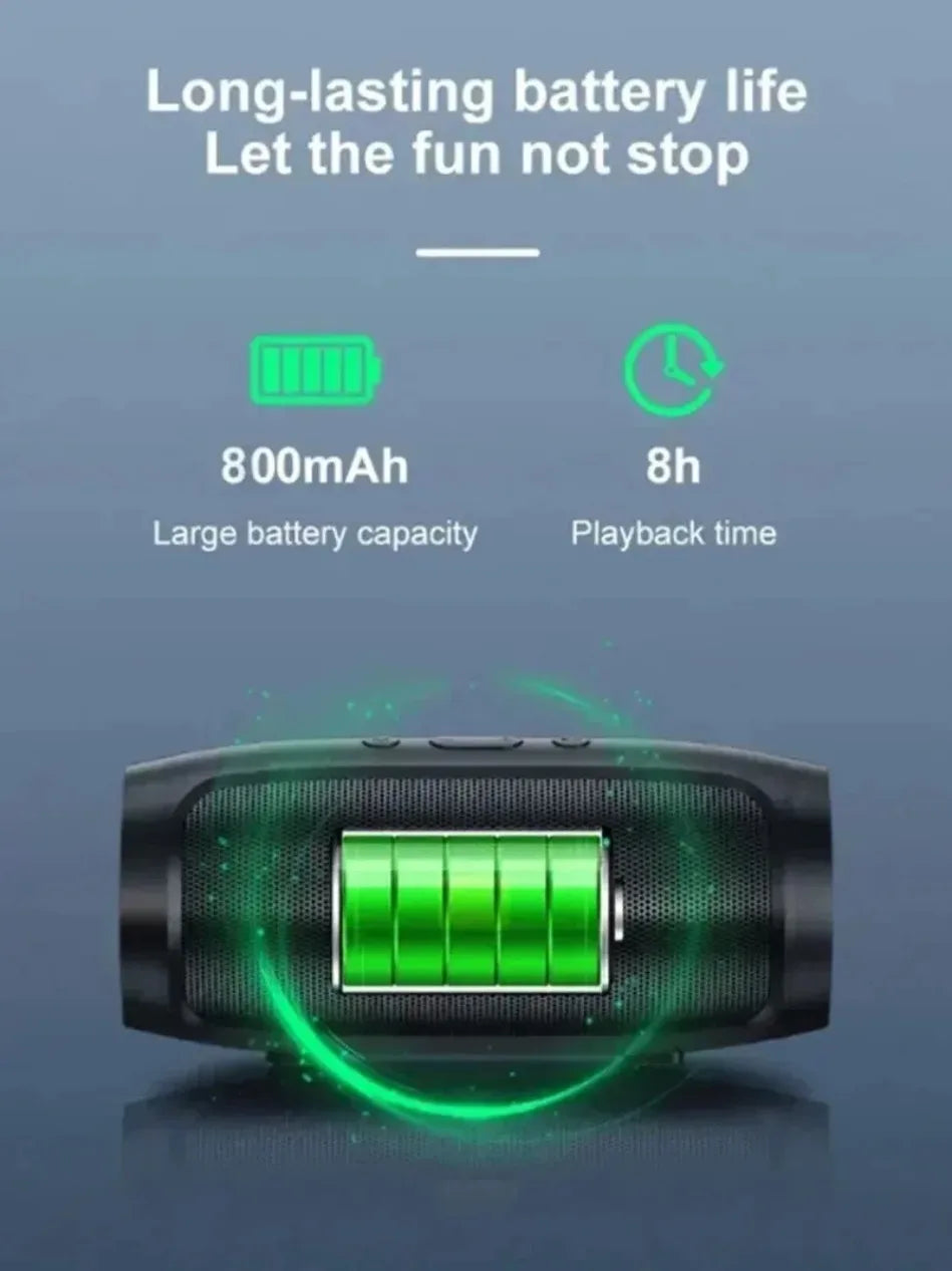 Enceinte Bluetooth Dushoo, diffusion vocale FM, caisson de basses portable, enceinte sans fil, double haut-parleur stéréo d'extérieur, lecture TF-SB