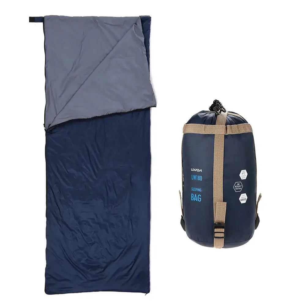 Saco de dormir portátil para exteriores Lixada de 190 x 75 cm, para acampar, viajar, senderismo, multifunción, ultraligero, 680 g, para mochileros.