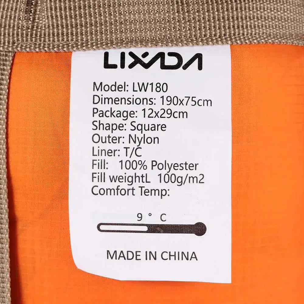 Saco de dormir portátil para exteriores Lixada de 190 x 75 cm, para acampar, viajar, senderismo, multifunción, ultraligero, 680 g, para mochileros.