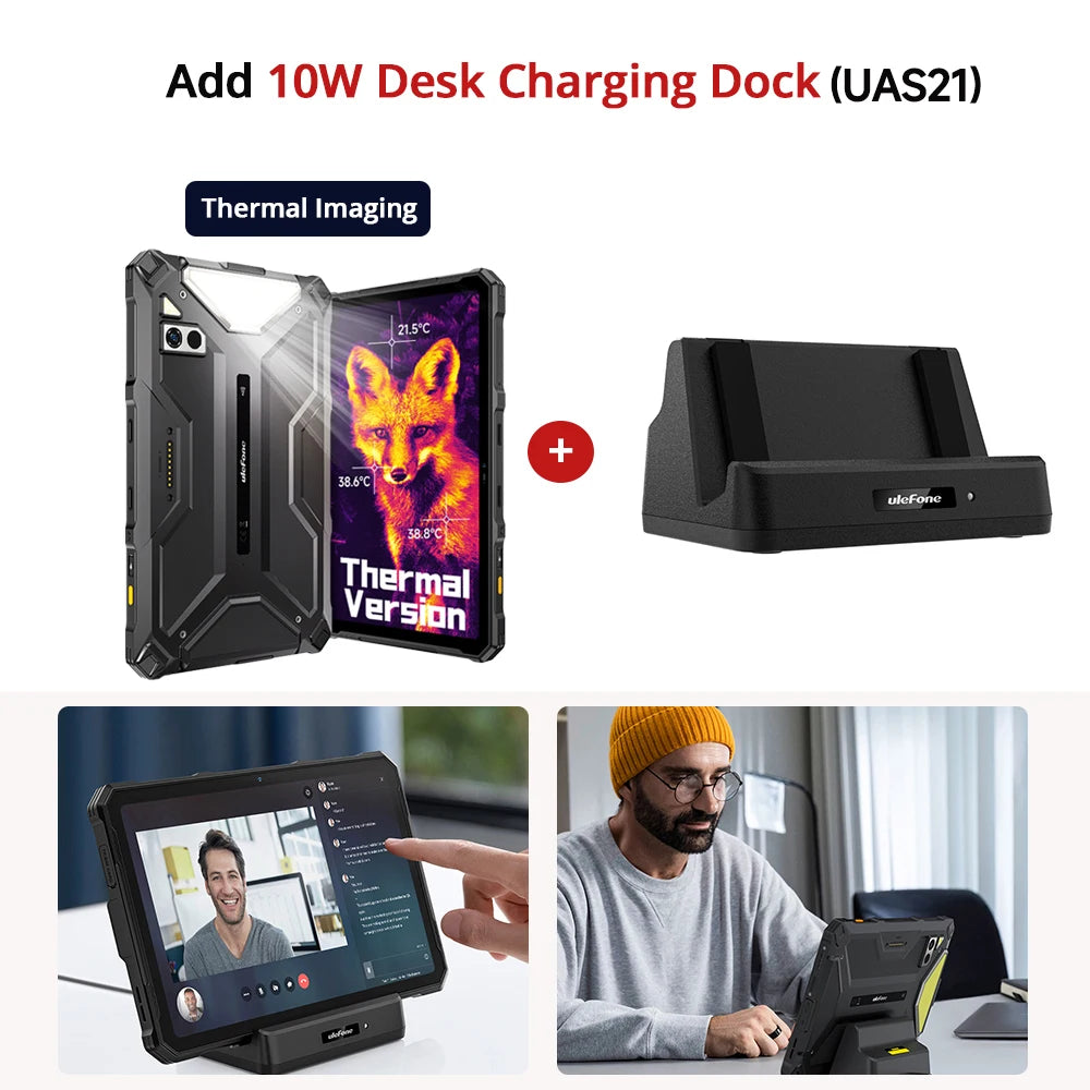 Tablette robuste Ulefone Armor Pad 4 Ultra 5G, écran 10,36 pouces, 2K, jusqu'à 16 Go de RAM, 256 Go de ROM, Android 14, 11 800 mAh