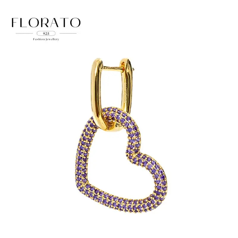 925 Sterling Silver Needle Micro-set Half Circle Zircon Hoop Ear Buckle Geometric Luxury Earrings Fashion Jewelry Gift Wholesale - Lootquake