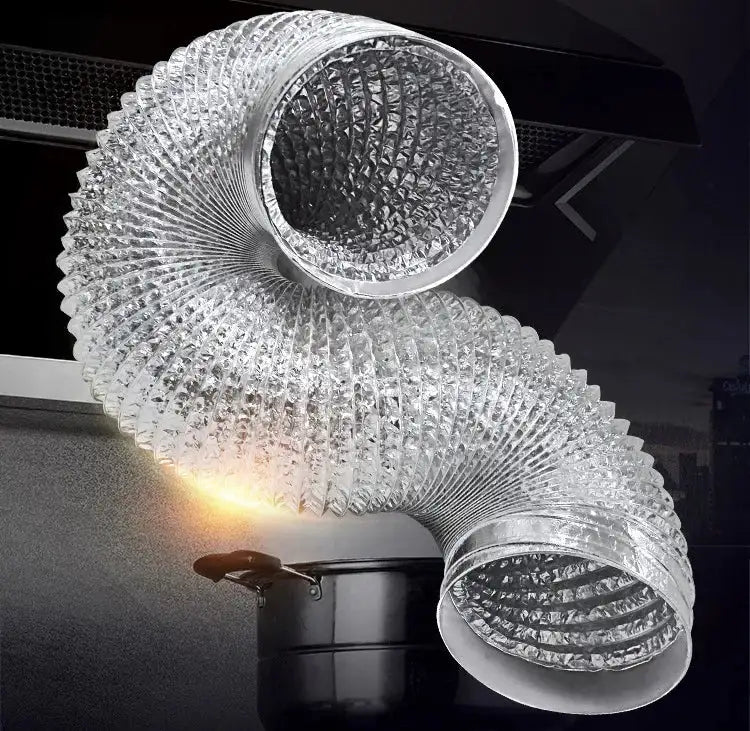 ∅150mm Double Layer Aluminum Foil Pipe Flexible Ventilation Duct for Kitchen Bathroom Extractor Dryer Fan Grow Tent 1.5m-6m - Lootquake