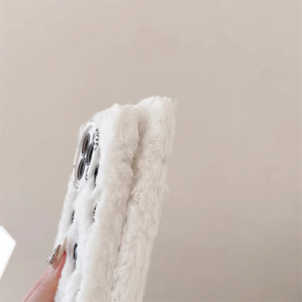 Funda para teléfono de peluche suave 3D de Disney Mickey Senior