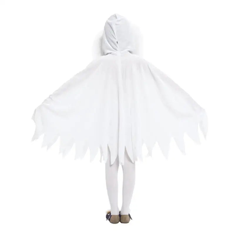 Halloween Cloak Toddler Kids Girls Boys Ghost Hooded Cosplay Costumes White Poncho Cape Christmas Dress Up
