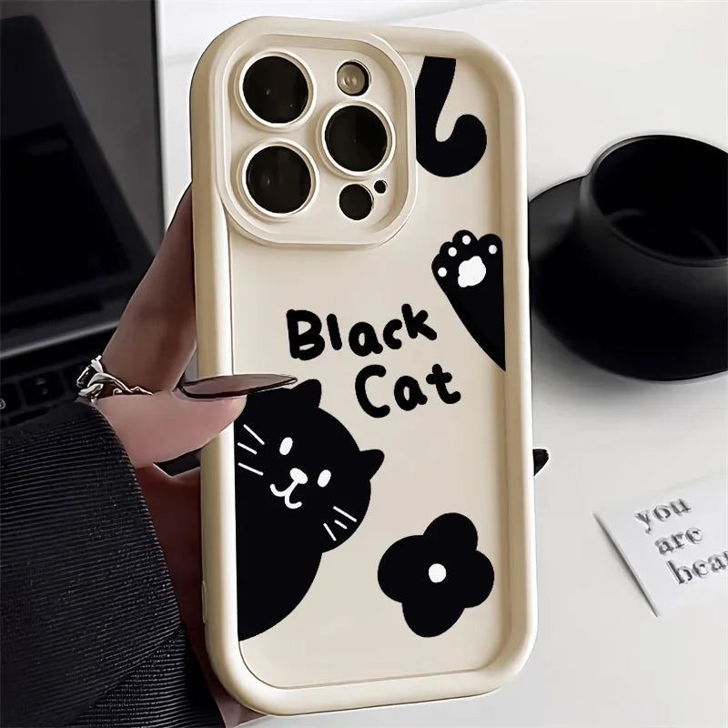 Funda divertida y adorable de gato para iPhone