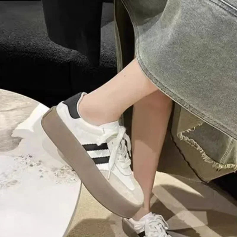New Design Fashion Casual Shoes Outdoor Lace Up Sneakers for Women Female Comfortable Versatile Sport Shoes Vulcanize Shoes - Lootquake