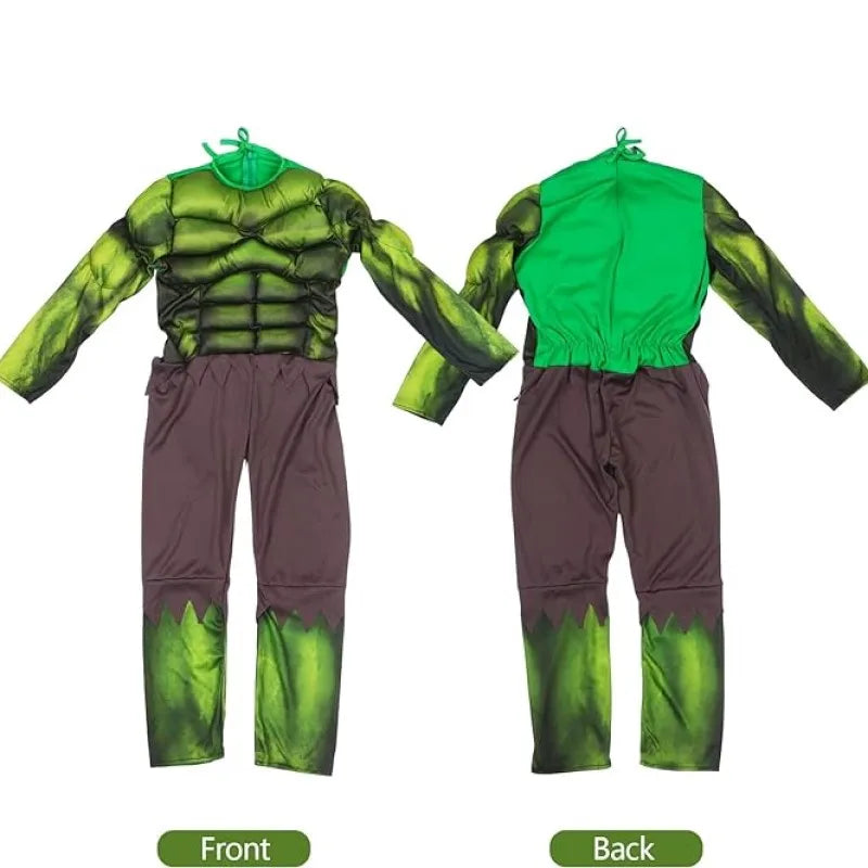 Halloween Party Costumes Adult Green Giant Muscle Model Clothing,CosplayJumpsuits And Hulk Masks, Children Adult Cosplay Clothes