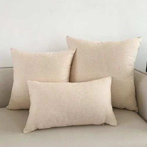 Funda de cojín de sofá lisa de 30 x 50/40 x 40/45 x 45/40 x 60/50 x 50/55 x 55/60 x 60 cm, funda decorativa para asiento de coche o silla.