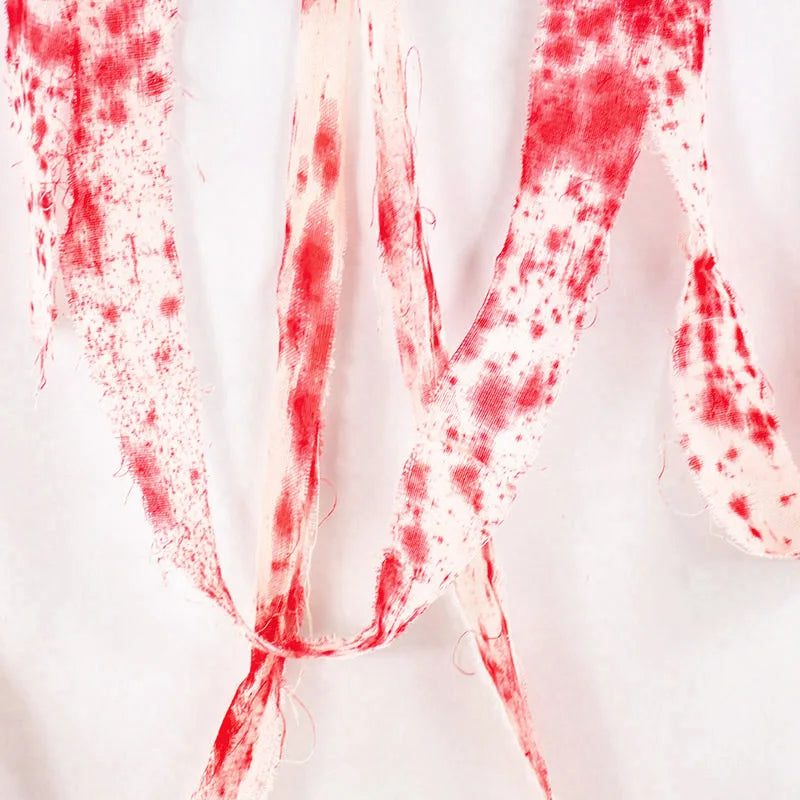 Haunted House Home Scene Decoration 3m/5m Halloween Bloody Gauze Bandage Warning Isolation Belt Horror Props For Halloween Party