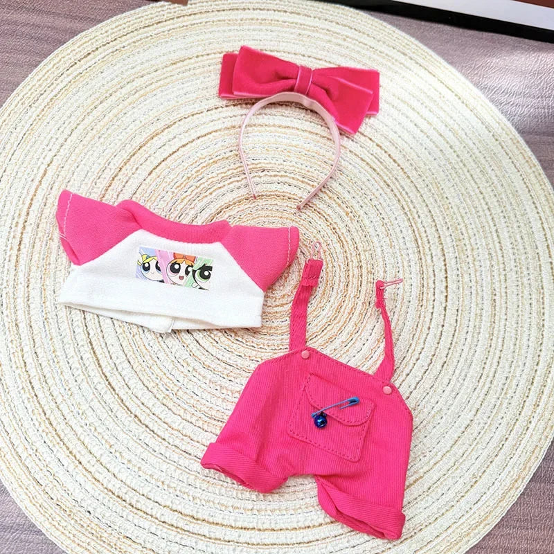 Ropa para muñecas Labubu, conjunto de policía, camiseta de verano, muñecas Labubu I II Idol de 15/17 cm, ropa para sentarse, accesorios de fiesta, regalos DIY