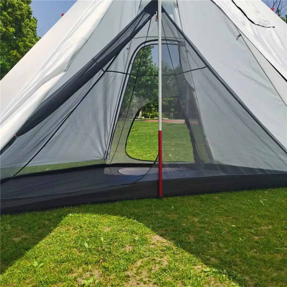 Ultralight Pyramid Tent‘s Inner Tent Outdoor Rodless Summer Mesh Tent Portable Backpacking Hiking Camping Teepee Inside Tent - Lootquake