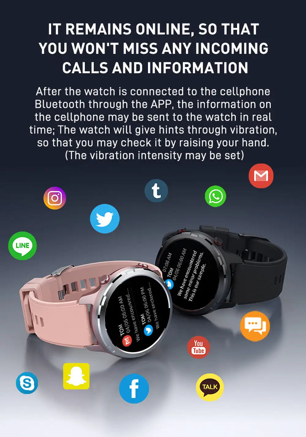 Outdoor Compass GPS Positioning Smartwatch Sports Health Fitness Detection IP68 Waterproof Multi-sport Music Control Smart Watch - Lootquake