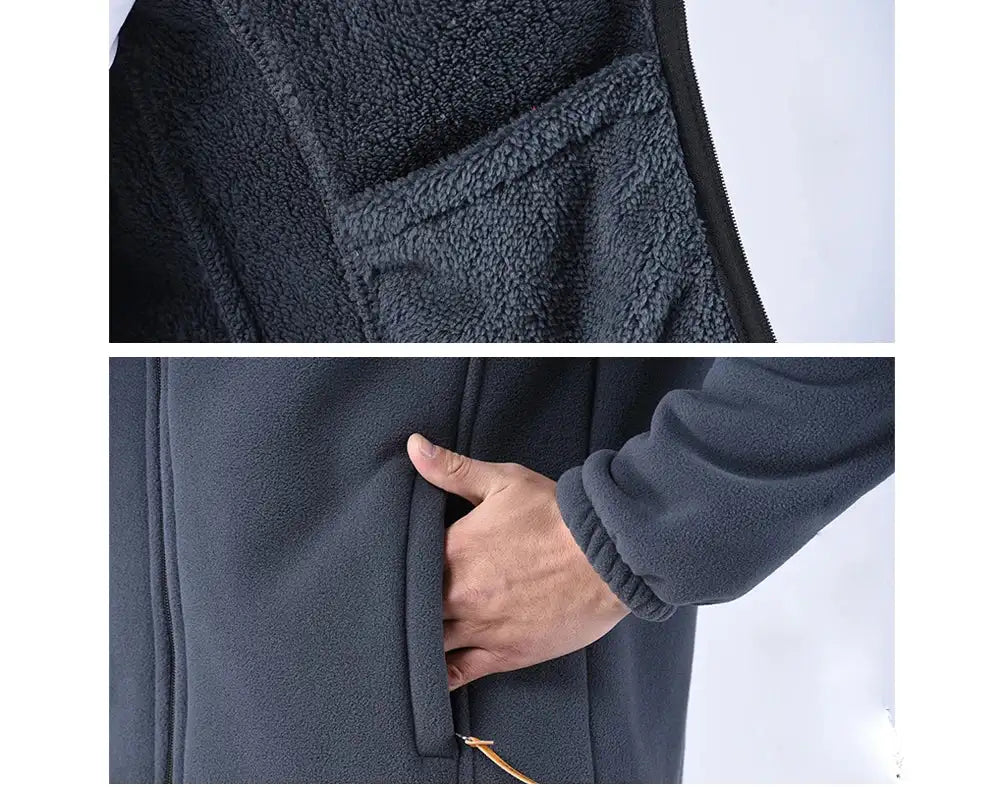 DIMUSI Winter Men's Polartec Jackets Casual Male Outwear Velvet Windbreaker Jackets Mens Soft Fleece Warm Jackets Brand Clothing - Lootquake