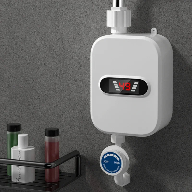 Chauffe-eau électrique instantané 3 500 W pour salle de bain, robinet de chauffage, chauffe-eau instantané en 3 secondes, pommeau de douche
