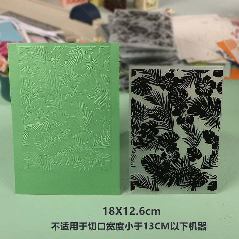 DUOFEN Crafts plastic embossing folder collection 2 paper embossing flower mold Christmas Birthday Easter day wedding - Lootquake