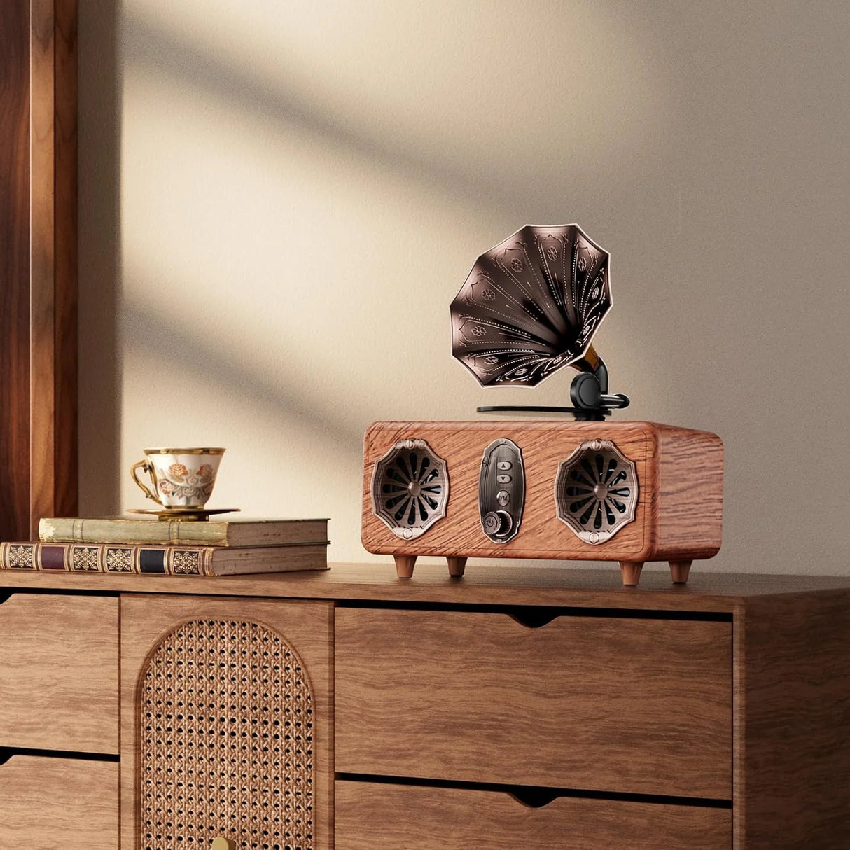 El altavoz Bluetooth AS36 cuenta con radio FM multifuncional retro de alta calidad, sistema de audio inalámbrico de alto volumen y subwoofer. Regalo.