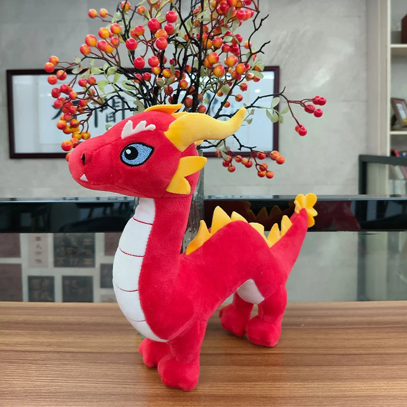 Cute Green Dragon Plush Toy, Stuffed Animal Dinosaur Doll, Christmas Halloween Thanksgiving Day Easter New Year Gift - Lootquake