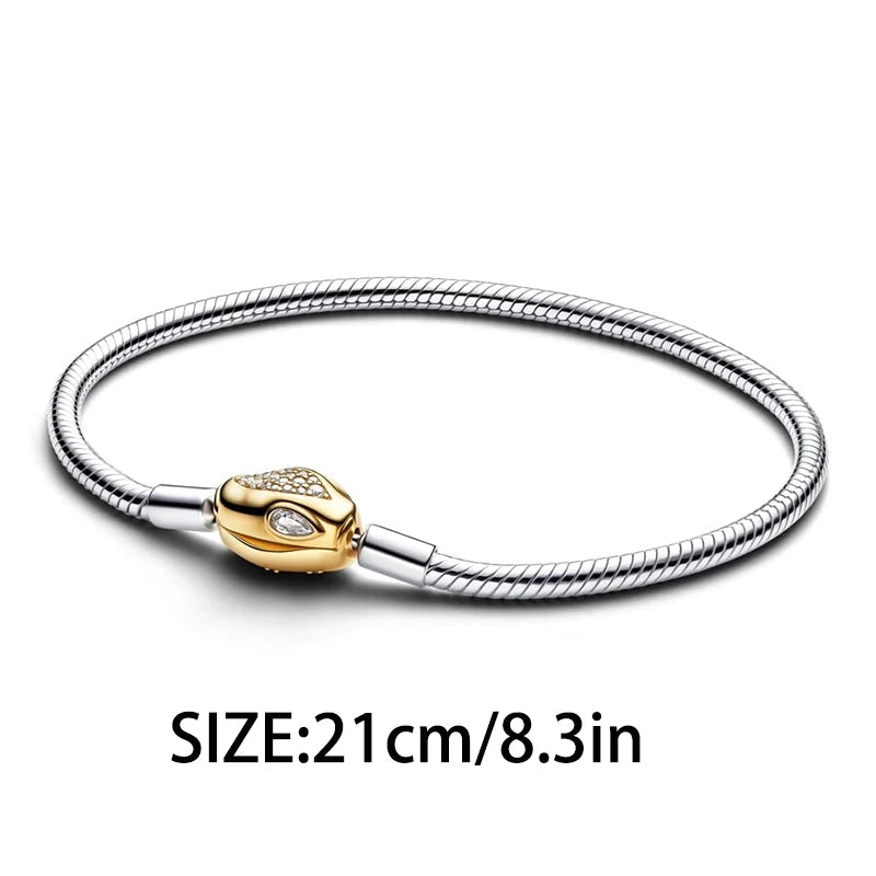 Pendentif Saint-Valentin en argent 925, motif serpent, adapté aux bracelets originaux en argent sterling 925 pour femmes, bijoux à faire soi-même, cadeau