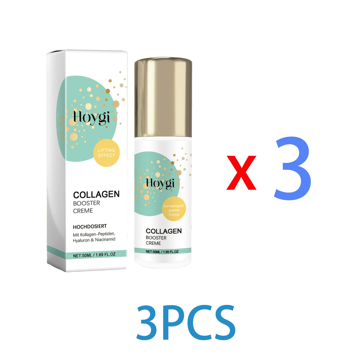 Loción facial con péptidos de colágeno (50 ml), antiarrugas, reafirmante, hidratante y protectora de la piel. Contiene niacinamida para una piel suave y tersa.