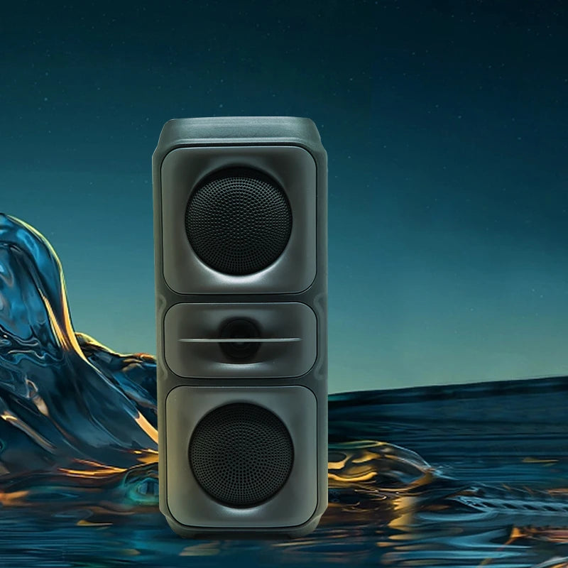 Altavoz Bluetooth para exteriores de gran tamaño, con subwoofer RGB, karaoke, doble bocina, columna inalámbrica portátil, sonido de graves, compatible con FM/TF