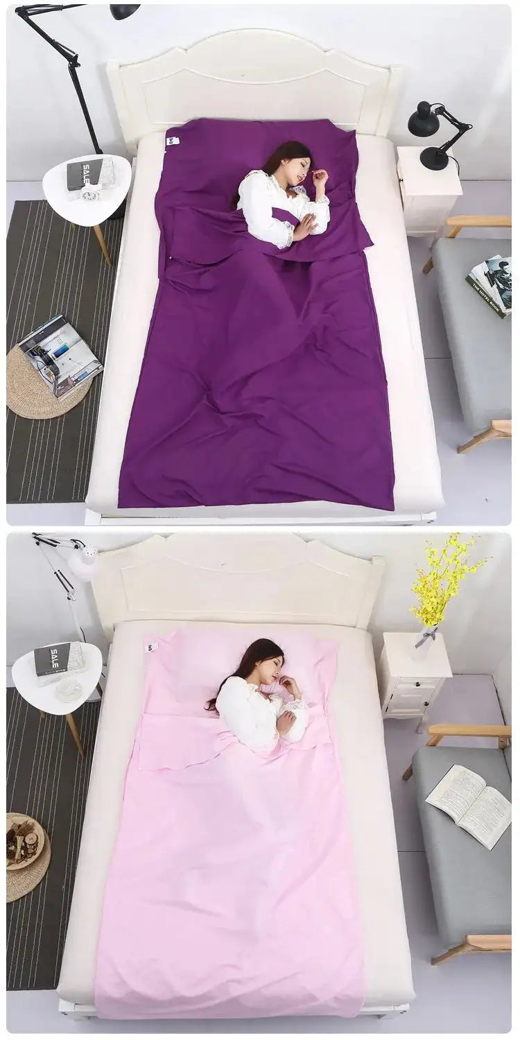 Breathable Portable Sleeping Bag Liner Sleeping Bag Tourism Mat Camping Outdoor Sleeping Bag Set Hotel Room Liner Anti-dirty - Lootquake