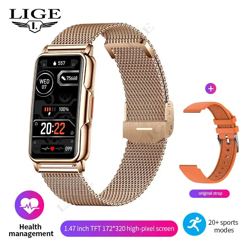 For Android IOS Smart Bracelet Women Smartwatch Men Heart Rate Blood Oxygen Waterproof Sport Smart Band Watch For Ladies +Gift - Lootquake
