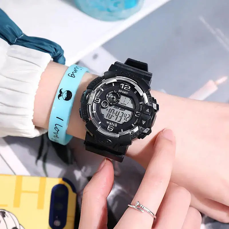 New Minimalist Student Sports Waterproof Electronic Watch Children Luminous Multifunctional Electronic Watches for Women and Men - Lootquake