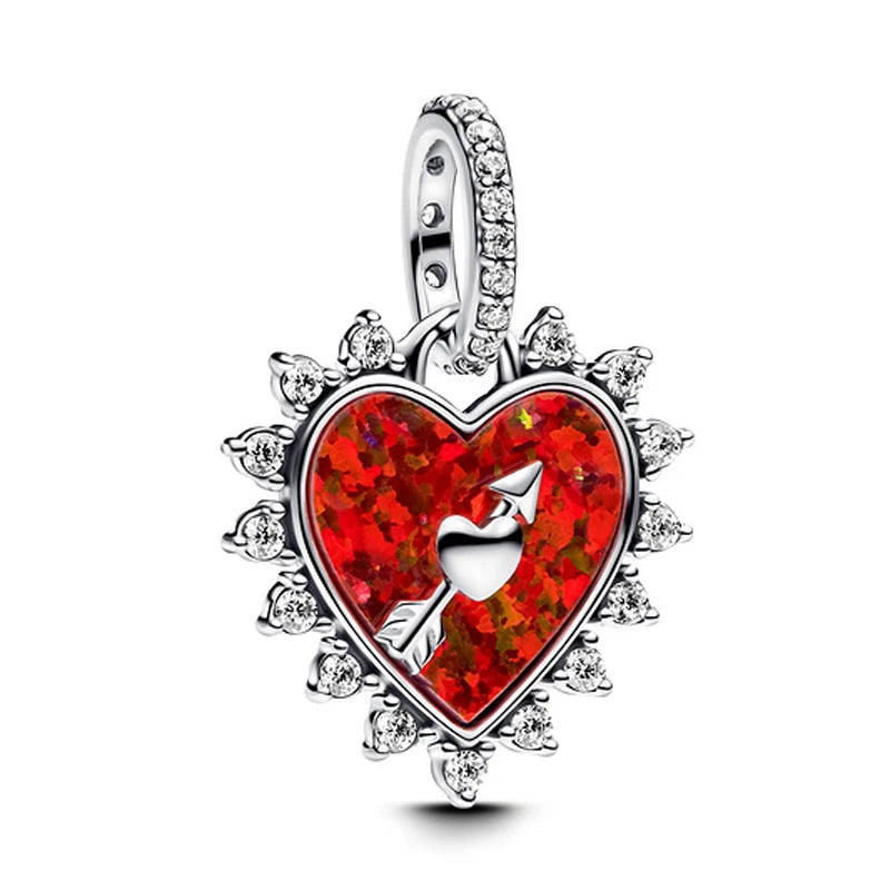 Pendentif Saint-Valentin en argent 925, motif serpent, adapté aux bracelets originaux en argent sterling 925 pour femmes, bijoux à faire soi-même, cadeau