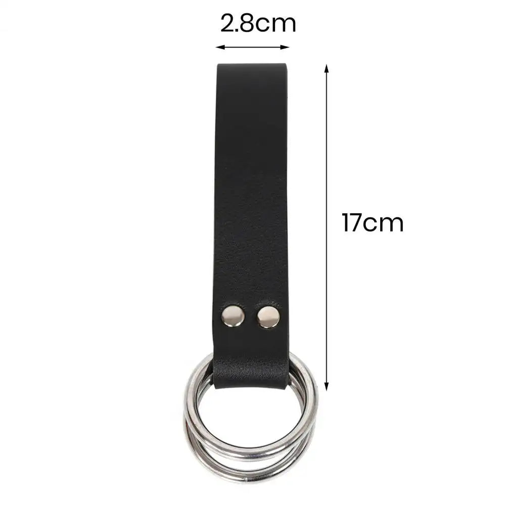 Skirt Hook Strap Medieval Belt Skirt Hikes Double Ring Faux Leather Loop Renaissance Accessory for Women's Long Dress Fixation - Lootquake