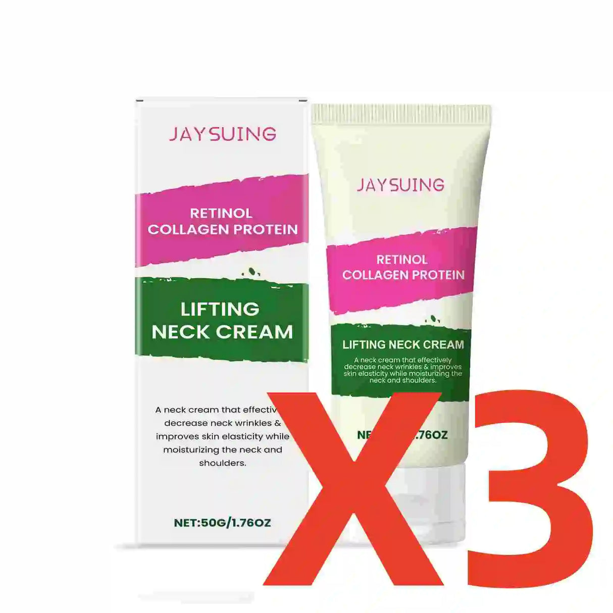 Crema de colágeno para el cuello, antiedad, reduce arrugas, líneas, mejora la papada, flacidez, reafirma, ilumina la piel. Crema de belleza para el cuello.