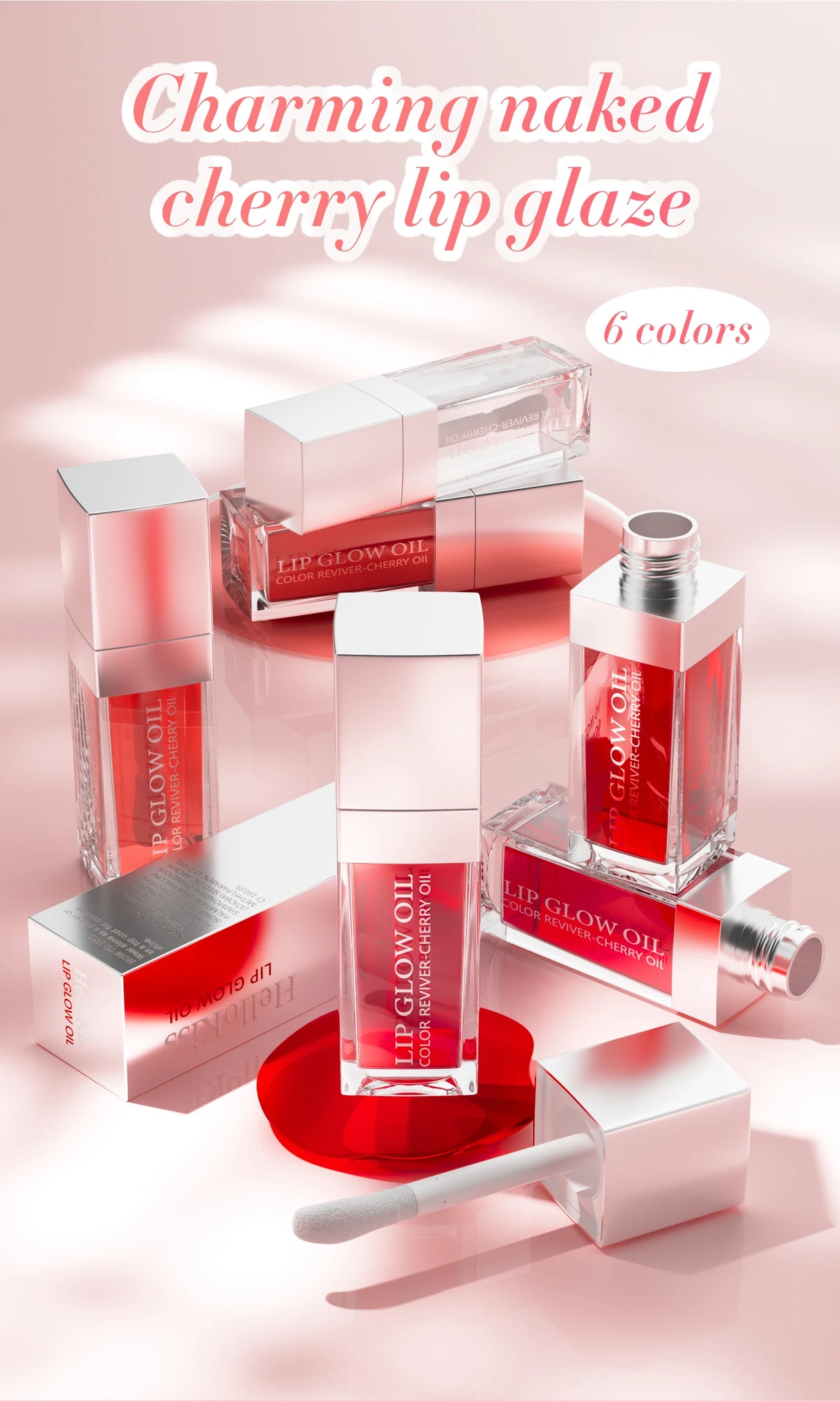 Crystal Jelly Moisturizing Lip Oil Plumping Lip Gloss Makeup Sexy Plump Lip Glow Oil Tinted Lip Plumper