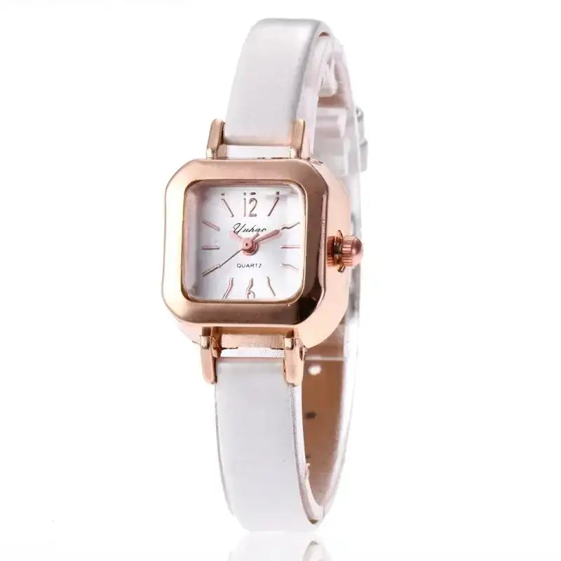 Women Watch Small Square Dial Thin Leather Strap Ladies Wristwatch Elegant Female Watches Casual Relogios Feminino Reloj - Lootquake
