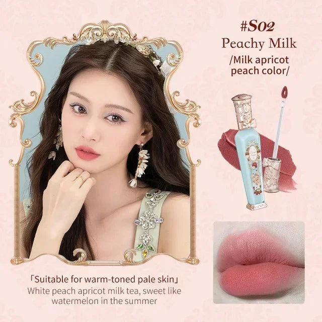 Flower Knows Strawberry Rococo Series Cloud Lip Cream Gloss à lèvres longue tenue Velvet Lip Tint Rouge à lèvres pour femmes Cosmétique
