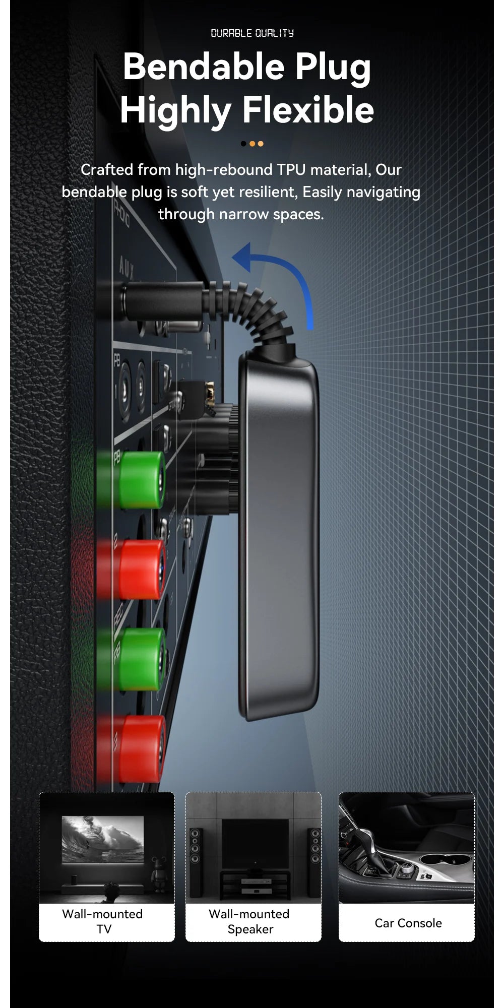 Receptor y transmisor de audio Essager Bluetooth 5.1 de 3,5 mm con entrada auxiliar de 3,5 mm y micrófono, adaptador inalámbrico para música estéreo, PC, TV y altavoces de coche.