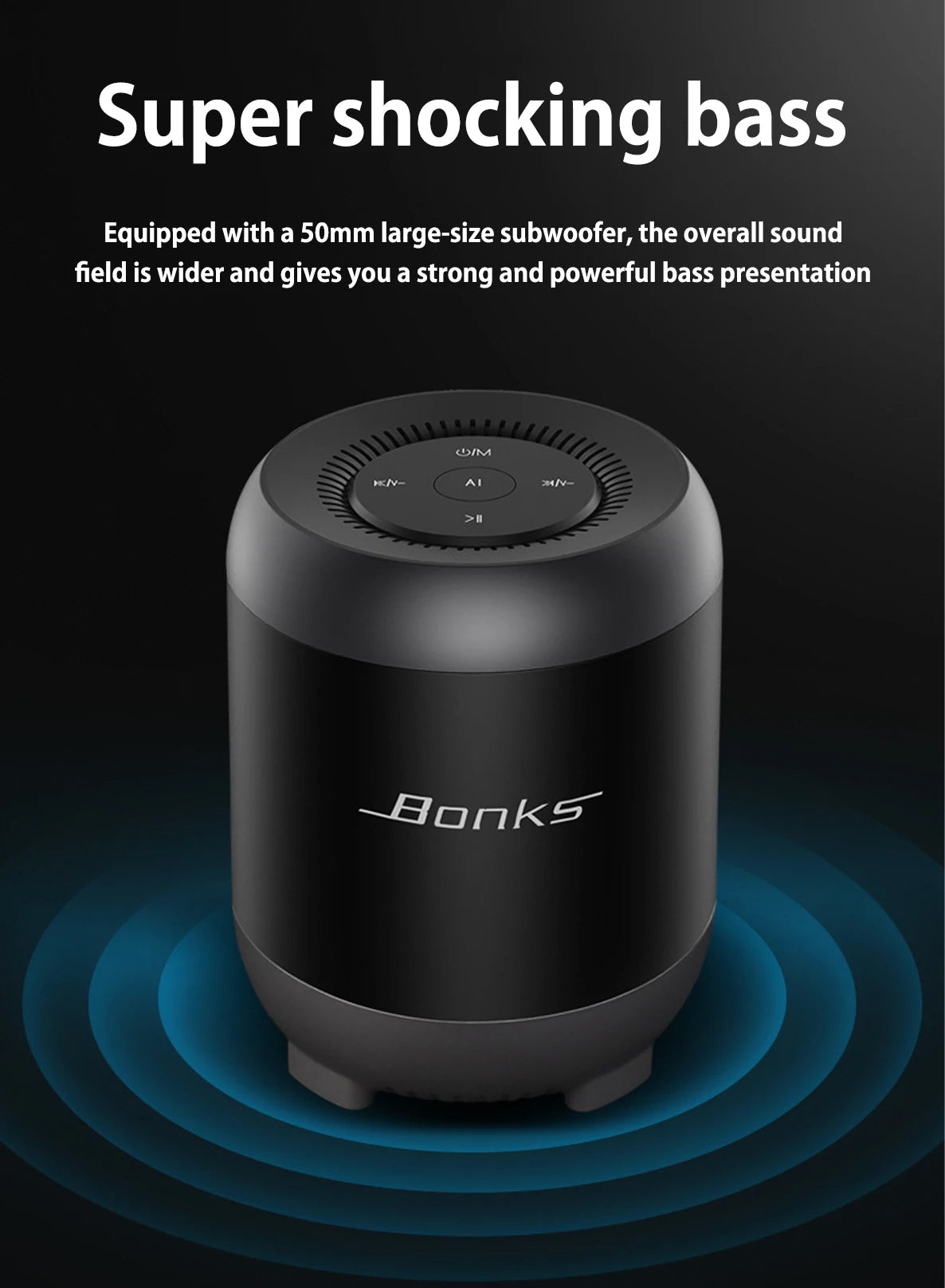 Enceinte Bluetooth sans fil, commande vocale artificielle intelligente, carte d'insertion, petit audio, téléphone portable, ordinateur de bureau