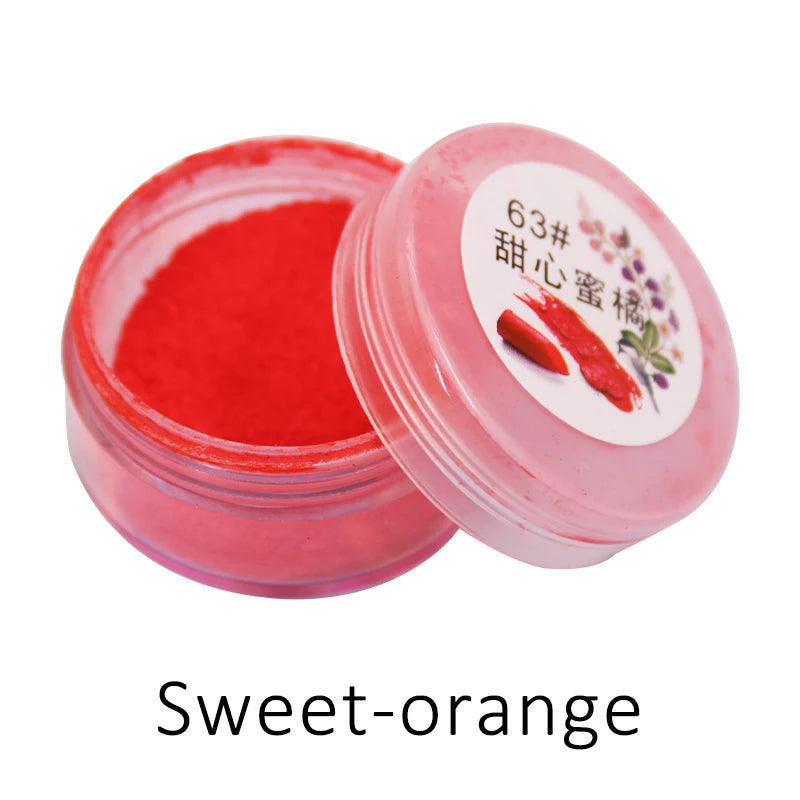 Lápiz labial en polvo color vino tinto de 1 g por botella para maquillaje cosmético, brillo labial de larga duración, pigmento en polvo de mica.