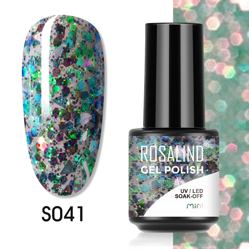 Esmalte de uñas en gel ROSALIND, lámpara para manicura artística con base mate y capa superior, esmalte semipermanente Gellak.