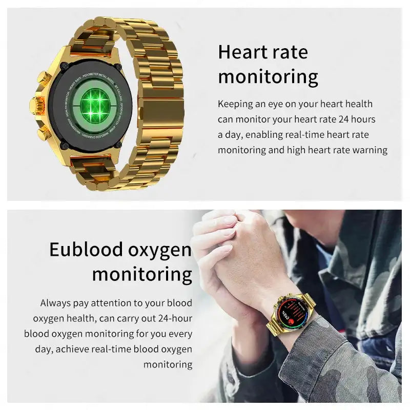 2024 New Outdoor Sports GPS Smart Watch Men Bluetooth Call HD Smartwatch Health Monitoring Compass IP68 Waterproof Watches Men - Lootquake