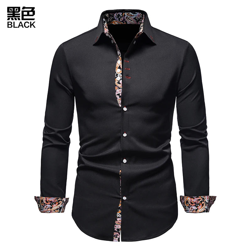 Men's Shirt with Collar White Shirts Man Long Sleeve Men's Shirts 2023 Mens Polo Shirts for Men Famous Brands - Lootquake