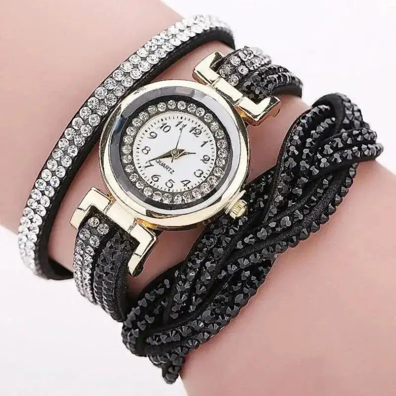 Long Strap Leather Watch Women Casual Rhinestone Dress Watch Ladies Bracelet Wristwatch Clock Relogios Feminino Reloj Mujer 2024 - Lootquake