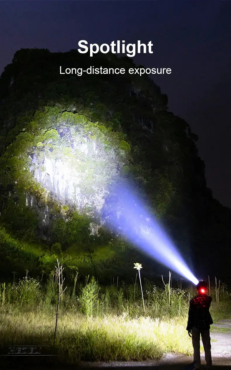 1000000LM XHP360 High Power Fishing Headlamp Rechargeable Light Headlight Camping Hiking Led Flashlights Power Bank Head Lamp - Lootquake