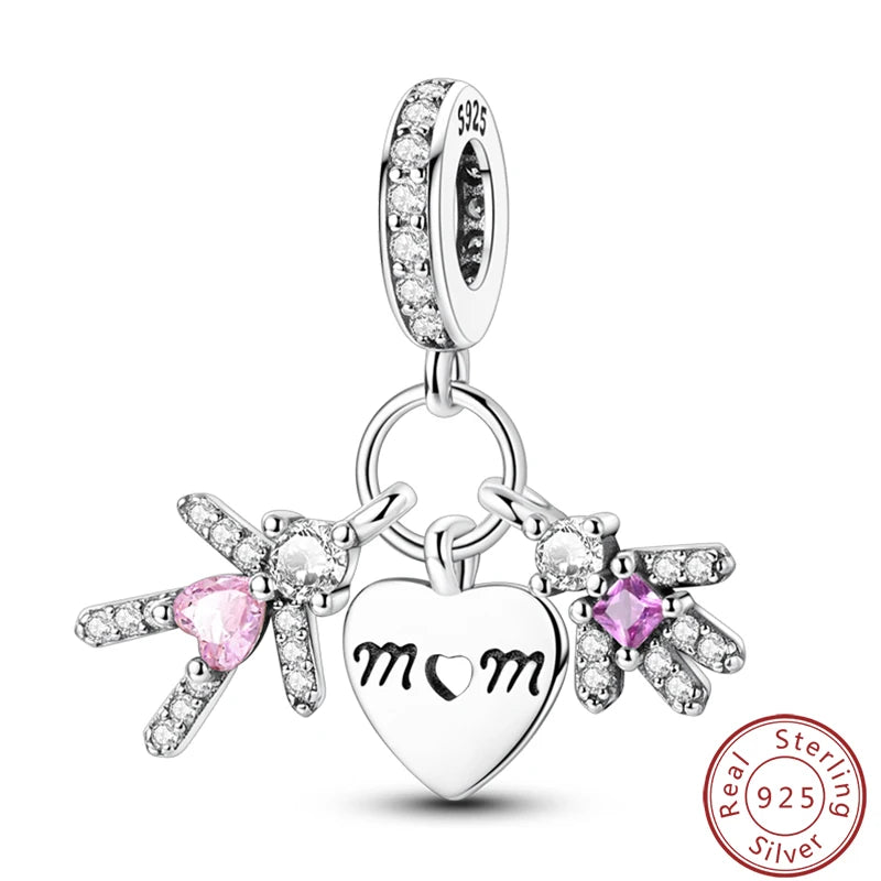 S925 Sterling Silver Princess Golf Hamster Camera Travel Three Piece Set Charms Beads 3mm DIY Fine Jewelry Making - Lootquake