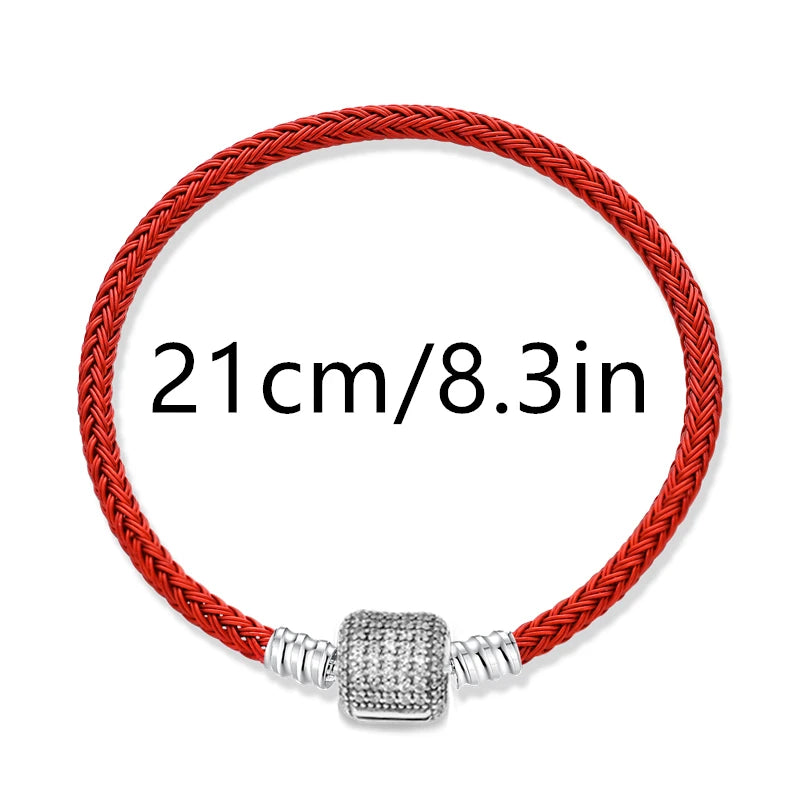 Pendentif Saint-Valentin en argent 925, motif serpent, adapté aux bracelets originaux en argent sterling 925 pour femmes, bijoux à faire soi-même, cadeau