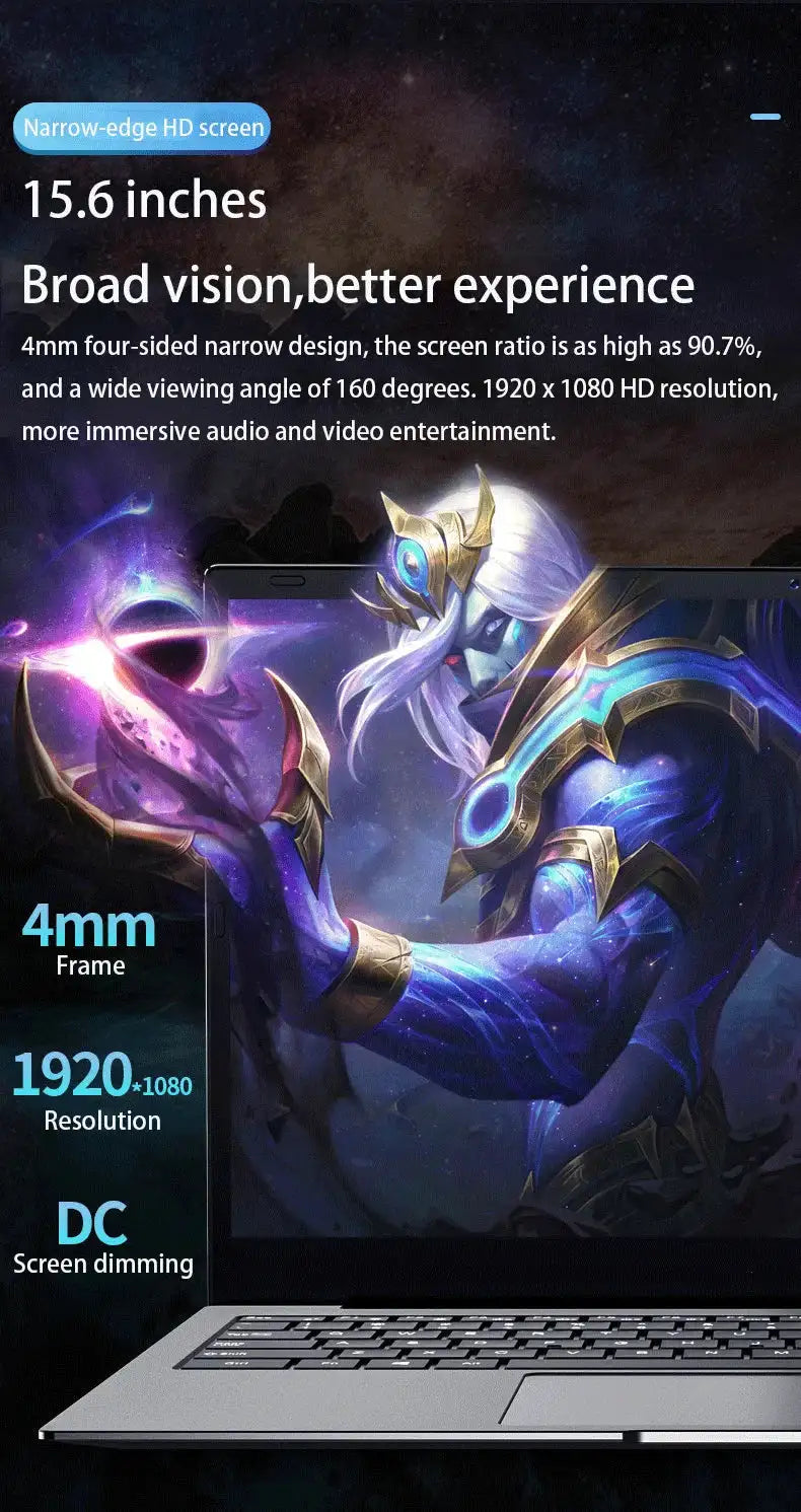 2024 New Ultraslim Dedicated Gaming Laptop 15.6 Inch Intel Core i7-1260+MX550 4Gvideo NVIDIA RAM Fingerprint office Notebook - Lootquake